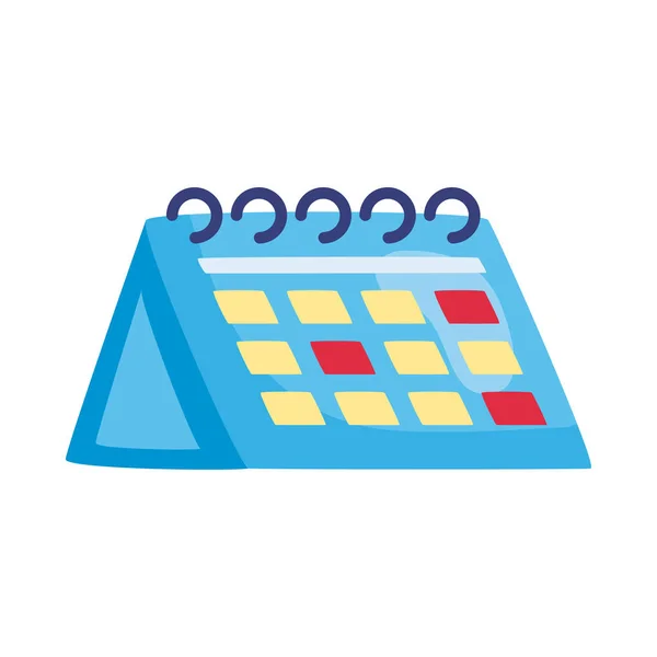 Kalender Remider Datum Geïsoleerd Pictogram — Stockvector