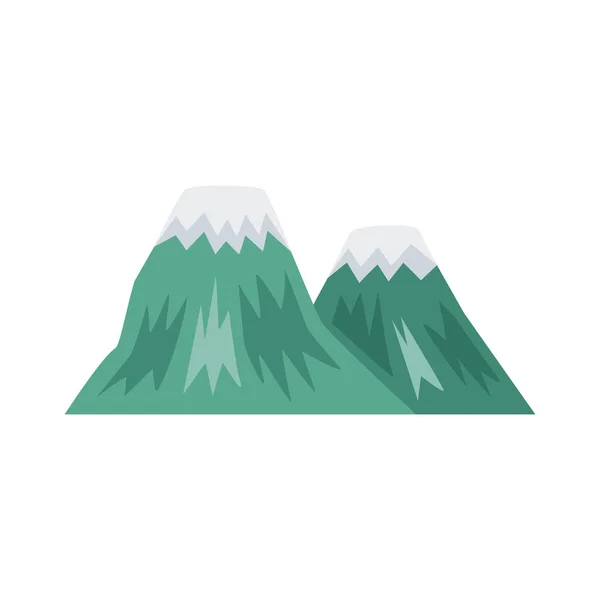 Montañas Coreanas Icono Naturaleza Hito — Vector de stock