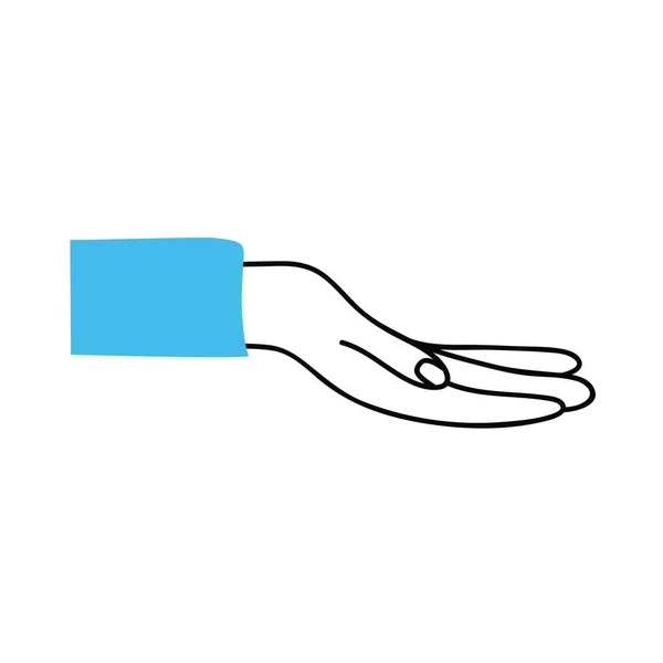 Hand Menschliche Empfangsgeste Symbol — Stockvektor