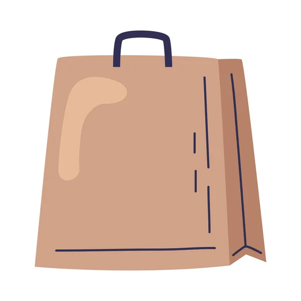 Bolsa Compras Papel Manejar Icono — Vector de stock