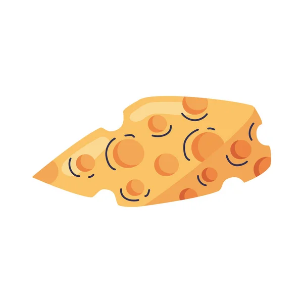 Comida Queso Fresco Icono Saludable — Vector de stock