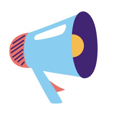 megafon ses aygıtı izole edilmiş simge