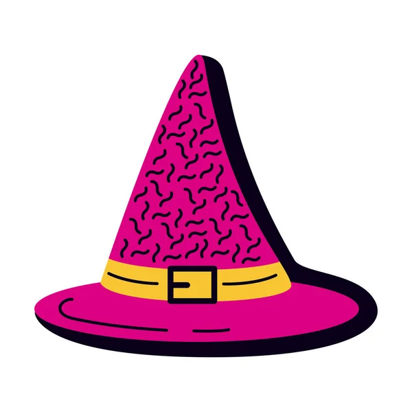 Halloween Sombrero Bruja Icono Accesorio — Archivo Imágenes Vectoriales