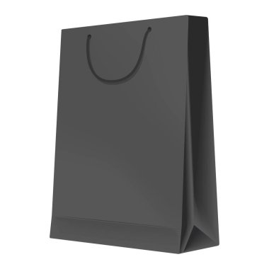 siyah alışveriş çantası model simgesi