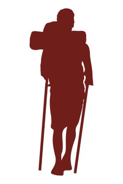 Gezgin gezgini siluet biçimi simgesi