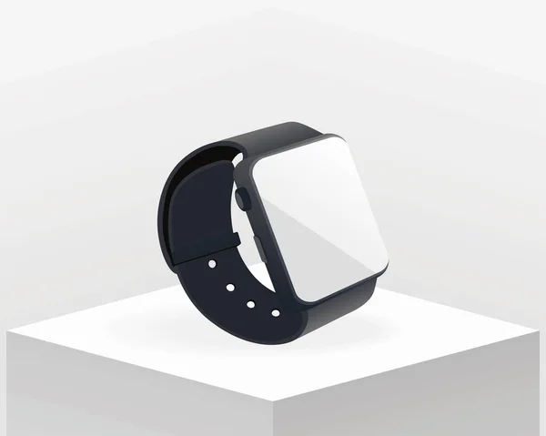 Smart Watch Eszköz Tech Mockup Ikon — Stock Vector