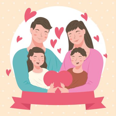 Çocuk karakterli Koreli çift