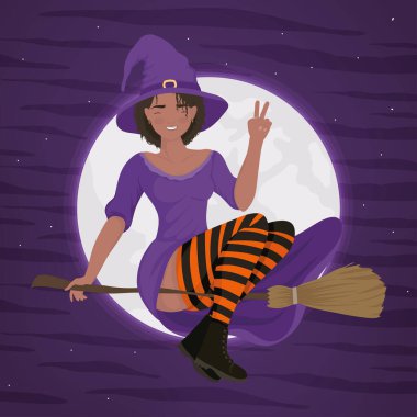 Süpürge Gecesi Sahnesinde Cadı