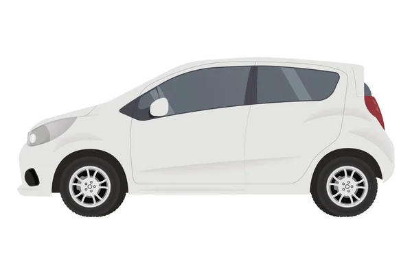 Carro Veículo Branco Ícone Transporte Mockup — Vetor de Stock