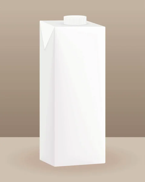 Boîte Tetra Blanc Icône Maquette — Image vectorielle