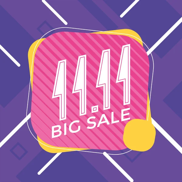 Big Sale Purple Poster Template — Stock Vector