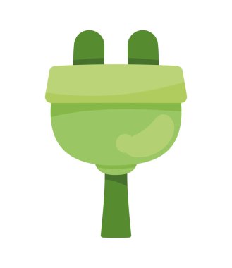 enerji bağlantısı yeşil izole edilmiş simge