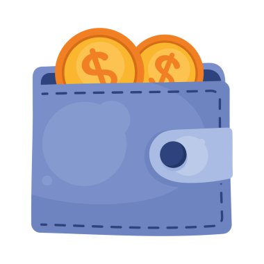 Cüzdandaki bozukluklar dolar simgesi