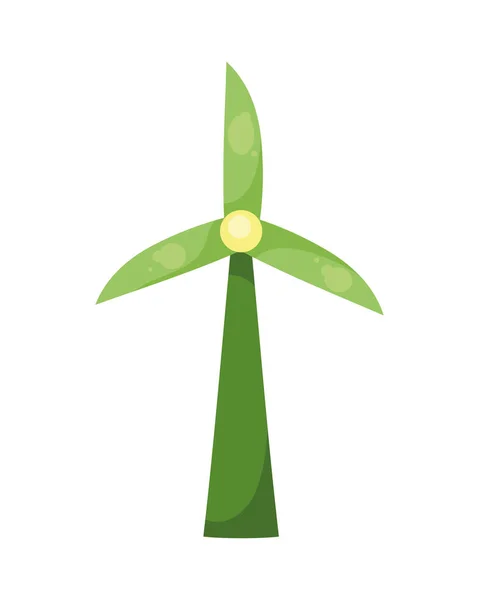 Turbina Moinho Vento Ícone Energia Verde — Vetor de Stock