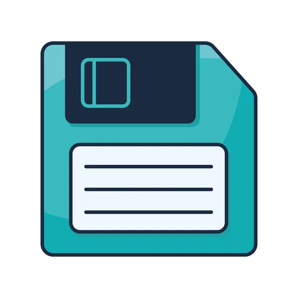 Floppy Disk Nineties Style Icon — Stock Vector