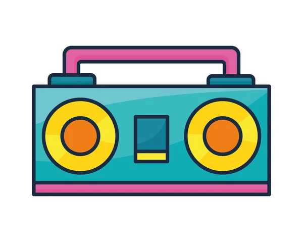 Boombox Radio Nineties Style Icon — Stock Vector