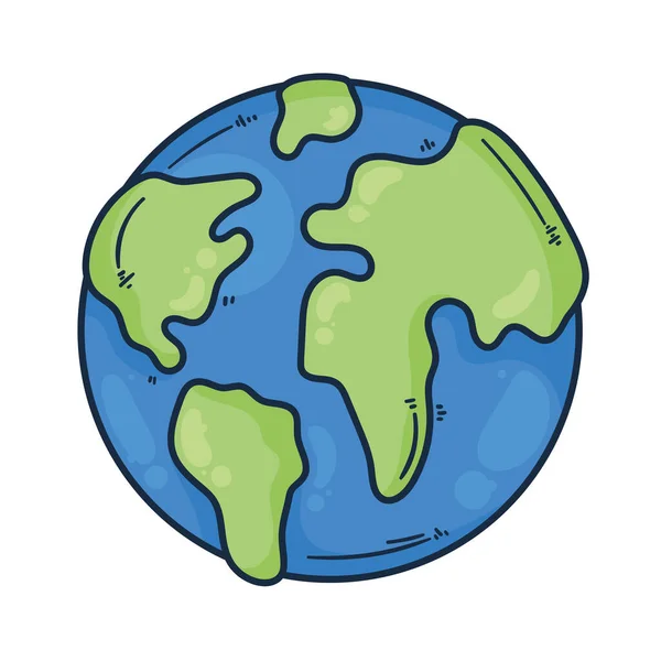 Planeta Planeta Tierra Ecología Icono — Vector de stock