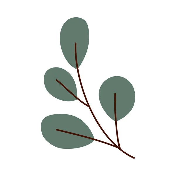 Blätter Pflanzen Natur Isoliert Symbol — Stockvektor