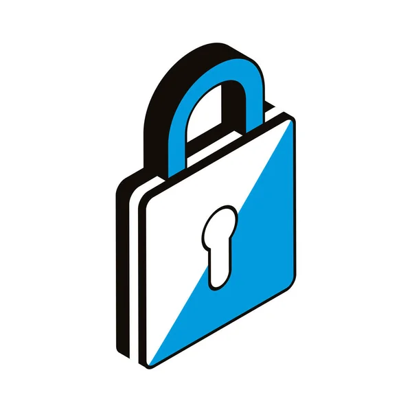 Safe Secure Padlock Isometric Icon — Image vectorielle