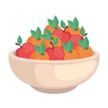 Taze meyve ikonlu kase