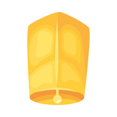 Loy Krathong sarı fener dekorasyonu