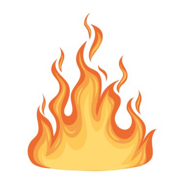Ateş alevi izole edilmiş simgeyi ateşledi