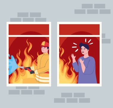 Korkak karakterli itfaiyeci.