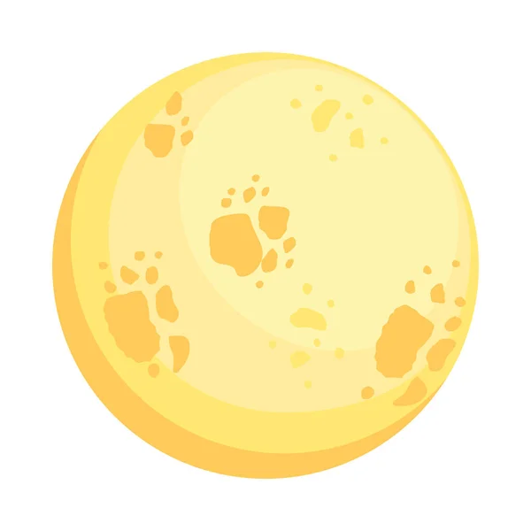Жовта Піктограма Повного Місяця — стоковий вектор