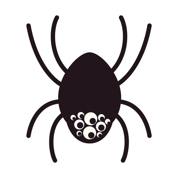 Halloween Pavouk Hmyz Znak Ikona — Stockový vektor