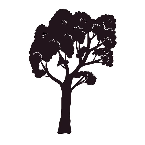 Träd Skog Växt Siluett Ikon — Stock vektor