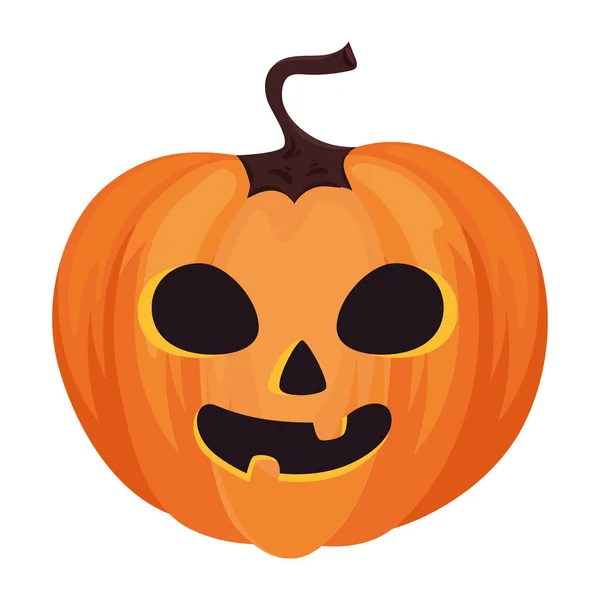 Klassisk Halloween Pumpa Dekorativ Ikon — Stock vektor