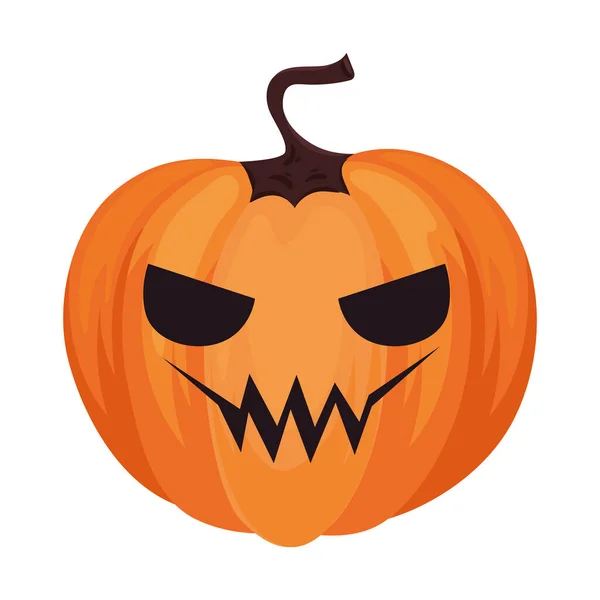 Calabaza Halloween Icono Decoración Tradicional — Vector de stock