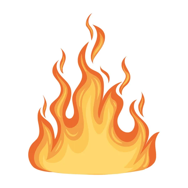 Fire Flame Ignite Isolated Icon — Vetor de Stock