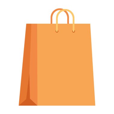 orange shopping bag handle icon