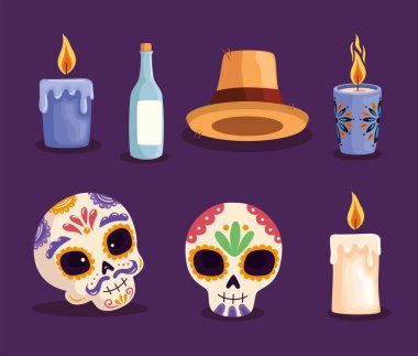 dia de los muertos simgeleri ayarla