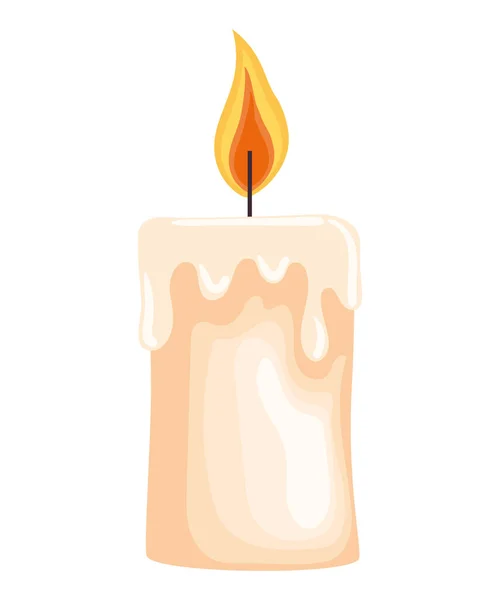 Weißes Kerzenwachs Dekoratives Symbol — Stockvektor