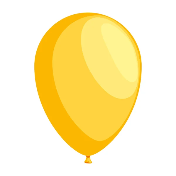 Gul Ballong Helium Flytande Ikon — Stock vektor