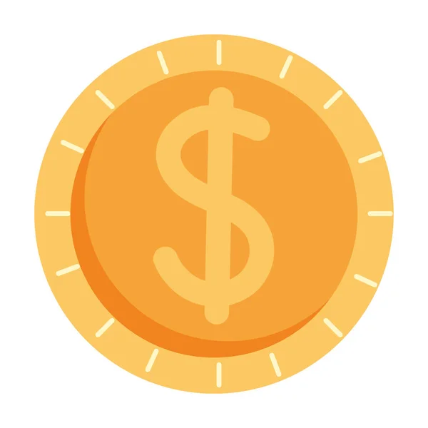 金币1美元图标 — 图库矢量图片