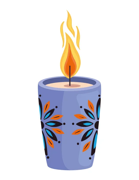 墨西哥文化丁香蜡烛图标 — 图库矢量图片