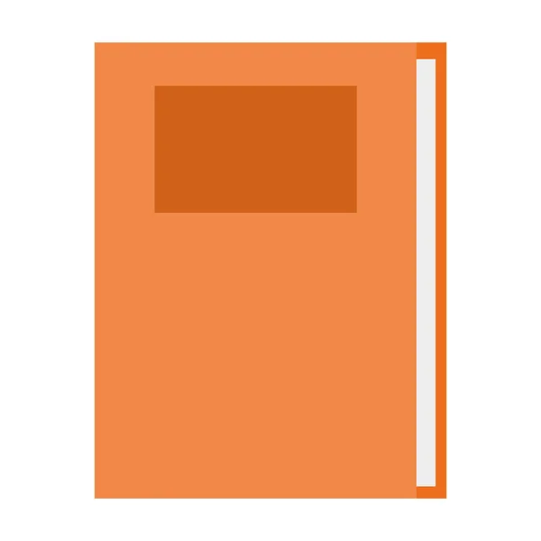 Icona Fornitura Libro Testo Arancione — Vettoriale Stock