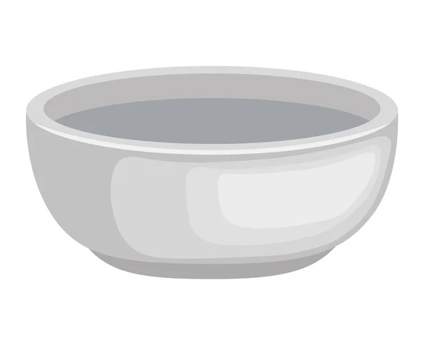 White Dish Utensil Kitchen Icon — Stock Vector