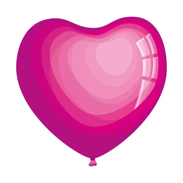 Kalp Sikici Balon Helyum Simgesi — Stok Vektör