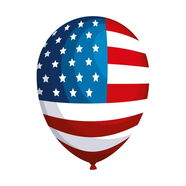 Usa Flaga Hel Balon — Wektor stockowy