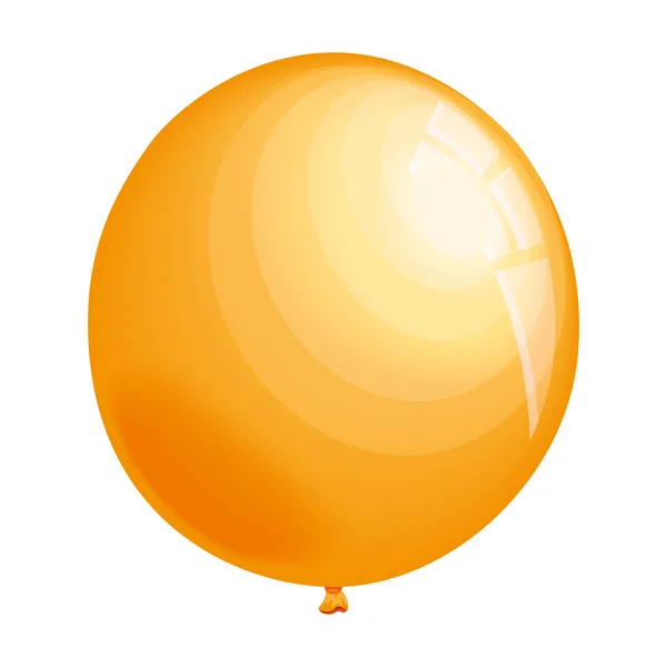 Goldener Ballon Helium Schwimmende Ikone — Stockvektor