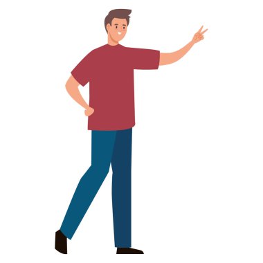 Genç adam avatar karakter simgesi