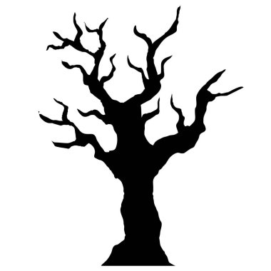 dry tree silhouette style icon