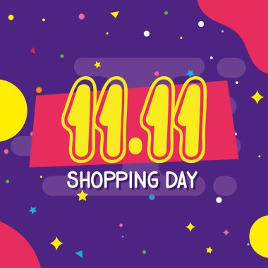 Alışveriş günü 11: 11 Reklam afişi