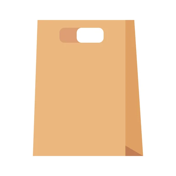 Paper Bag Eco Package Mockup Icon — Stock Vector
