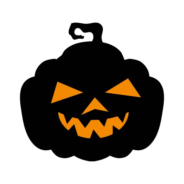 Halloween Pumpkin Silhouette Style Icon — Vector de stock
