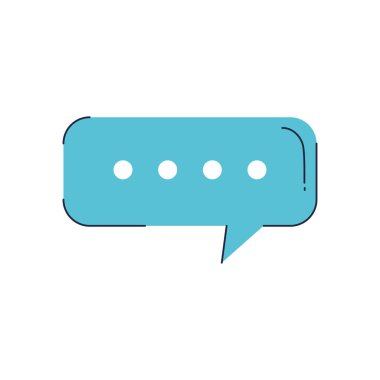 mavi konuşma balonu ileti simgesi